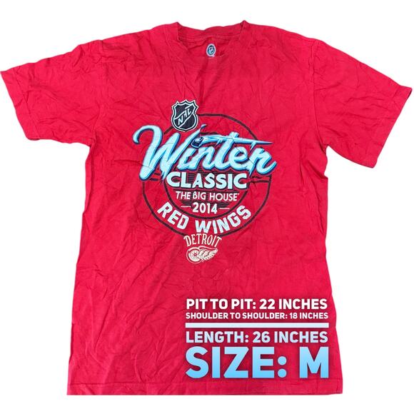 Vintage Tees - NHL Detroit Red Wings 2014 Winter Classic Graphic Tee*SZ M - Picture 2 of 4